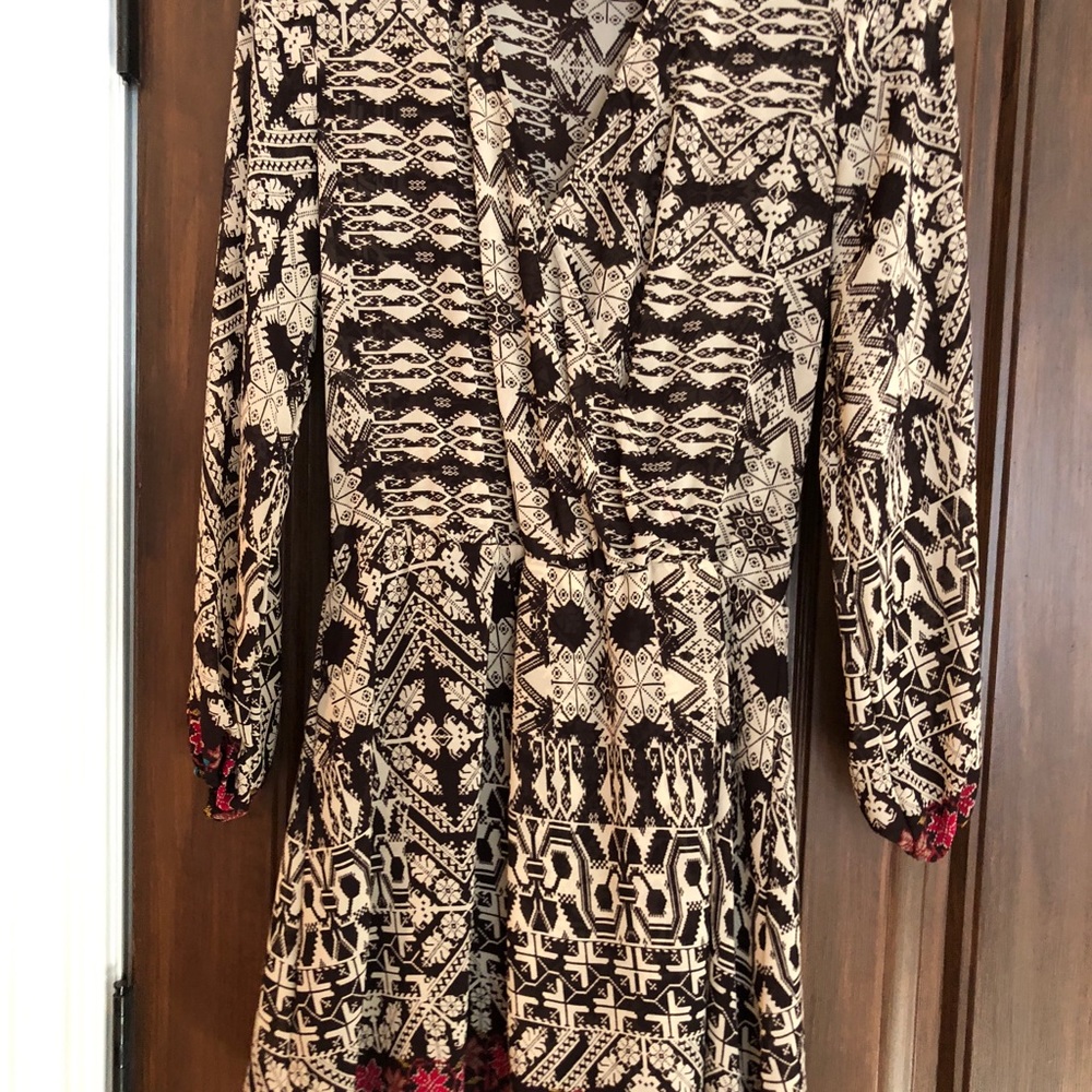 Brown Aztec dress and great with boots